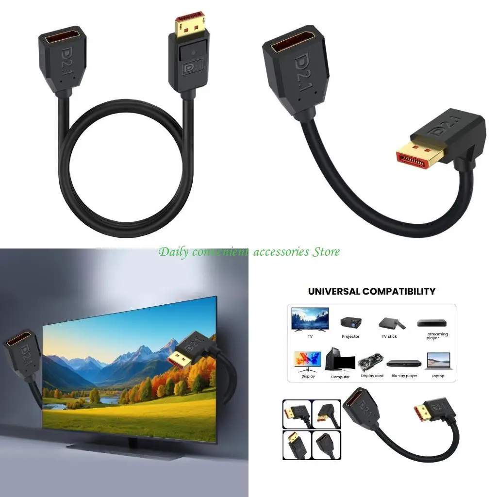

97QB Advanced Displayport 2.1 Кабель для иммерсивных игр поддерживает 16K@30 Гц и 8K@240 Гц