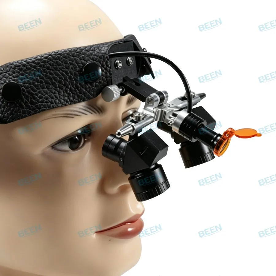 BEEN Dental Laboratory Medical Ergo Loupes 5.0X+5W LED Surgical Headlamp Dental Head Mounted Loupes Ear Nose Throat