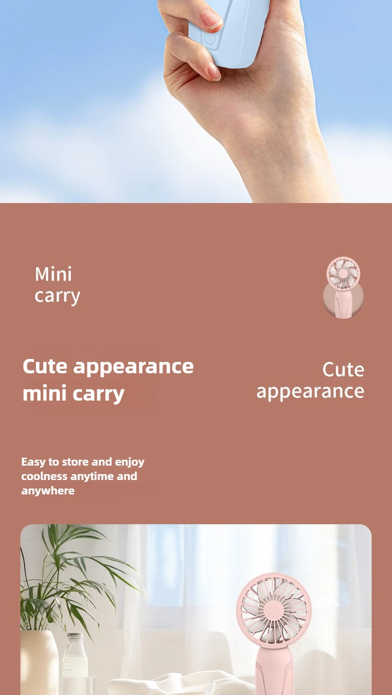 Portable Mini Pocket Fan Usb Rechargeable Handheld Cooling Device_voghion.com