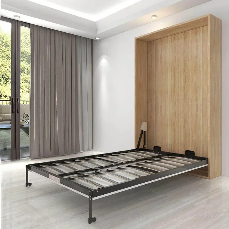Multipurpose Space Saving Modern Bed Frame Revolving Silence Vertical Aesthetics Bed Folding Swivel Rotate Camas Home Furniture