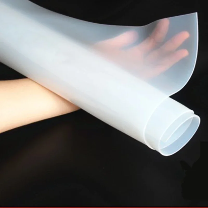 0.1mm/0.2mm/0.3mm/0.5mm/0.8mm Top Quality Silicone Rubber Sheet 500mm Width 500mm Length Transparent Silicone Film