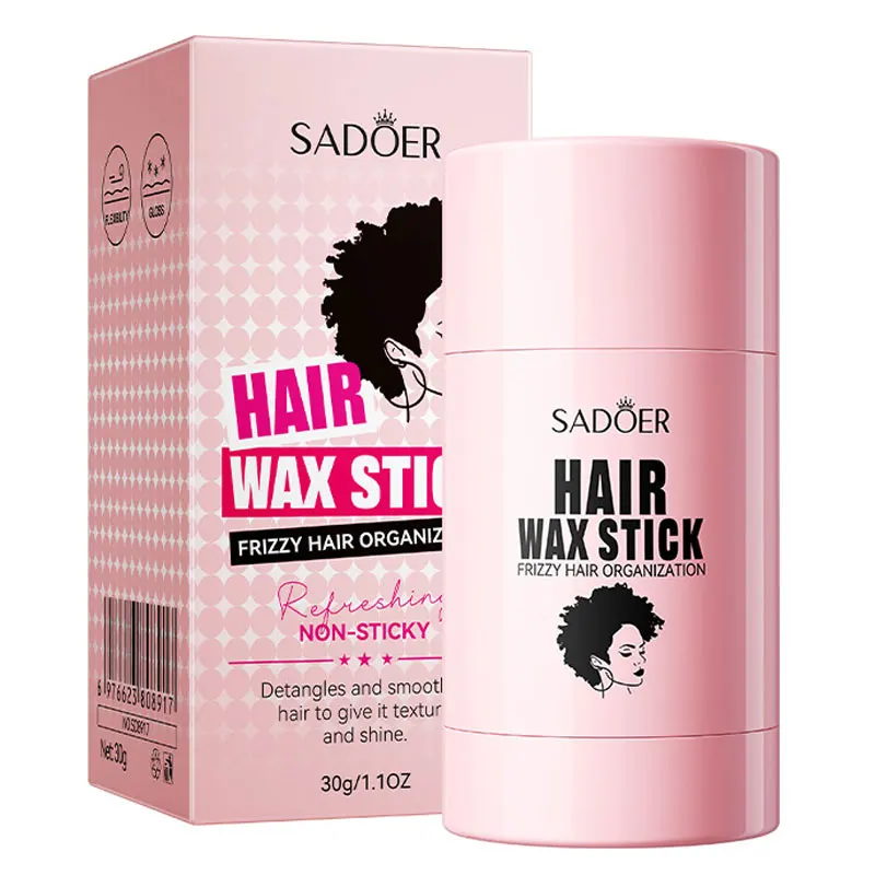 عصا شمع الشعر SADOER سهلة التمديد للشعر المجعد المثلث، سوتات الشعر أملس ويظهر مزاجه.