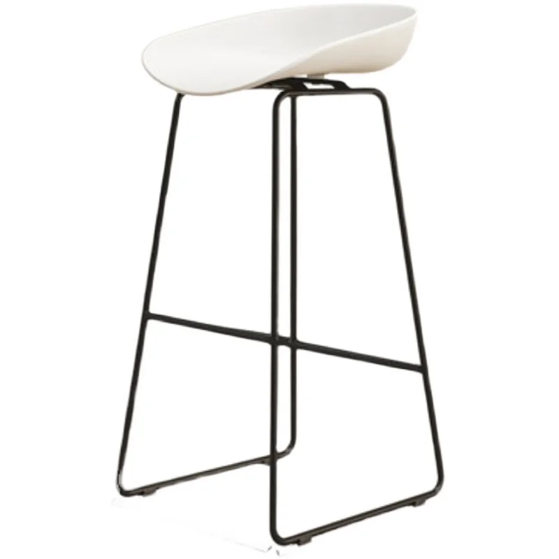 

Барный стул, черный барный стул из скандинавского кованого железа, современный простой домашний стульчик со спинкой, креативный персонализированный барный стул