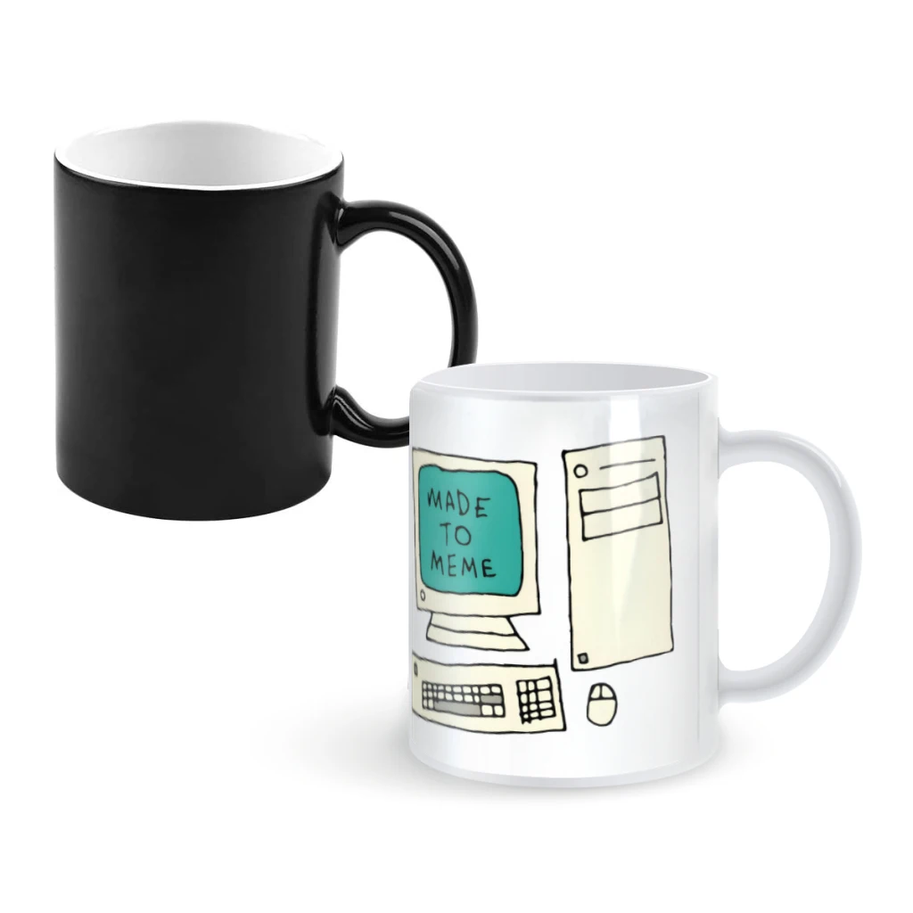 

Meme MachineCoffee Mugs And Mug Creative Color Change Tea Cup Ceramic Milk Cups Novelty Gifts