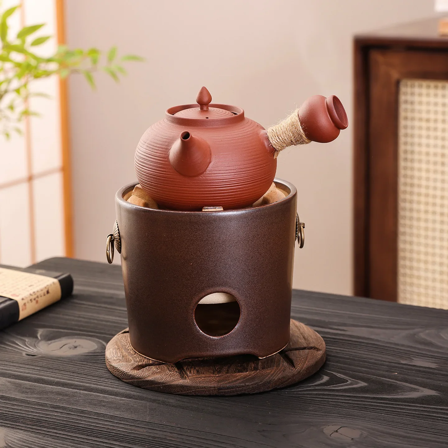 

Teaset Teapot warmer charcoal stove Kung Fu tea stove Charcoal firing alcohol stove Clay oven Vintage Outdoor Charcoal burner