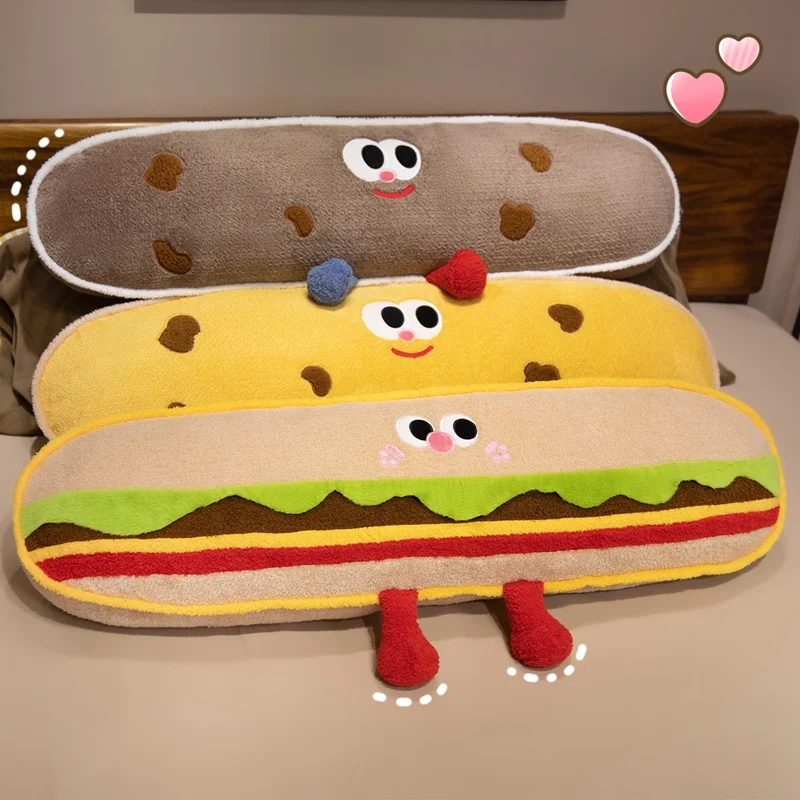 

Kawaii Burger плюшевые игрушки длинное печенье спальные подушки подголовники диваны подушки подарок на день рождения для детей Frien