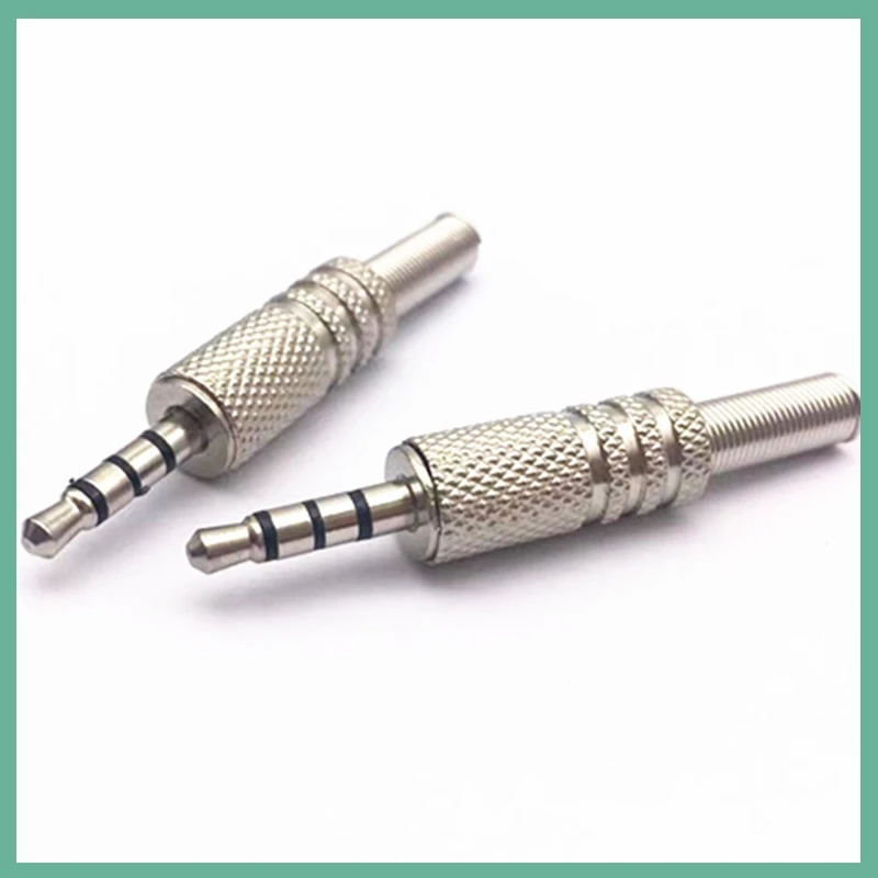 4pin 4-pole ring headphone plug 3.5mm quad-pole audio head 3.5 quad-section solder wire DIY solder head E3