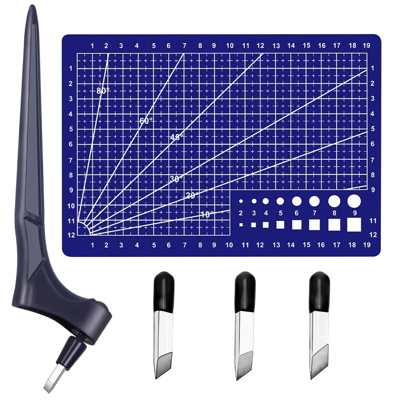 

Cutting 360-Degree Rotating Utility Knife, Engraving Scrapbook Paper, Handheld Pen With Stereotype And 3 Cutter Heads