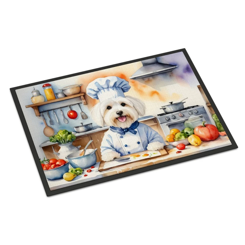 

Puppy Chef Door Mat Indoor Outdoor - Non-Slip Durable Easy to Clean Washable Perfect Housewarming & Wedding Gift for Newlyweds