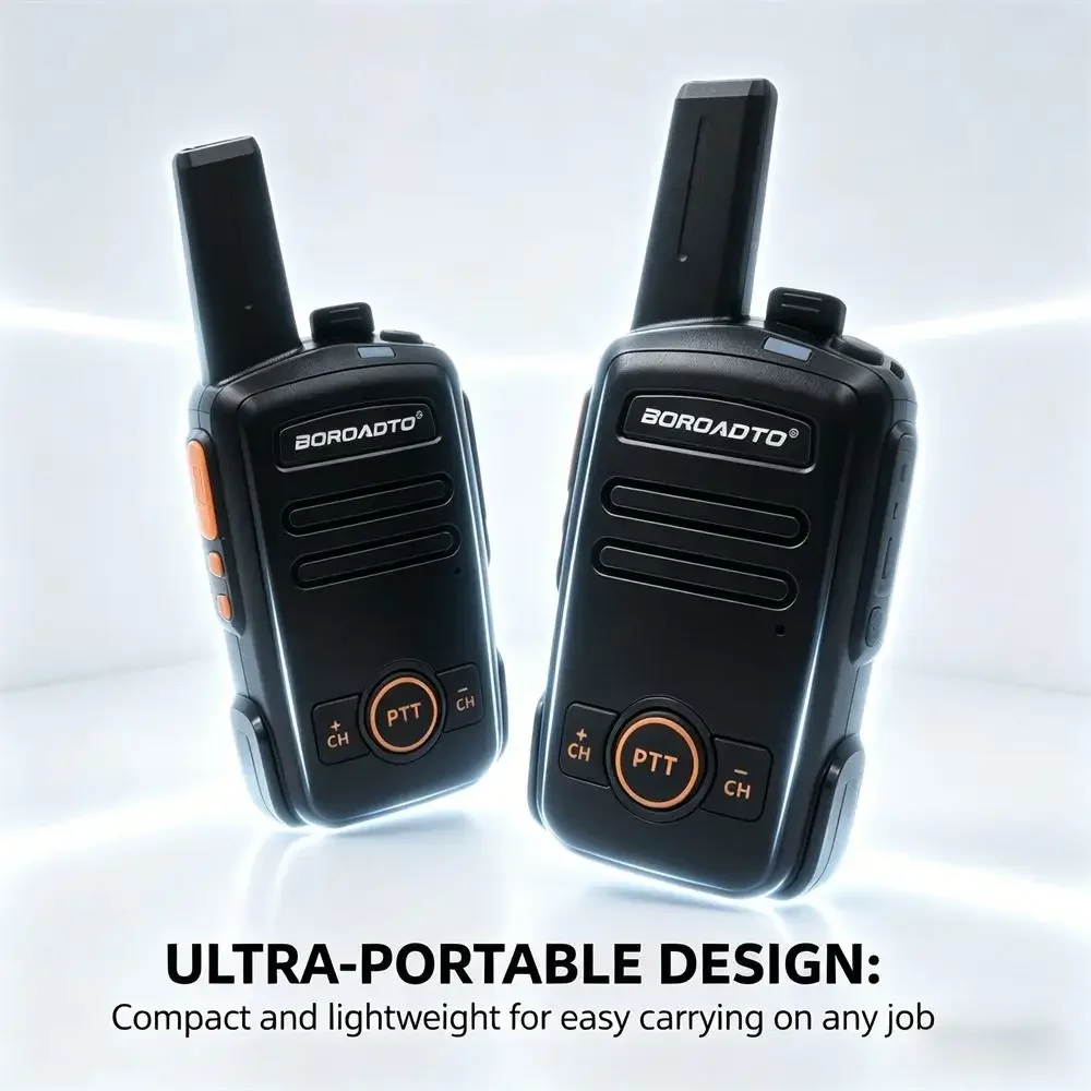 Motolola High Quality Mini Walkie Talkie 2PCS Rechargeable Long Range UHF Two Way Radio 32H Battery Life Portable Walkie Talkies