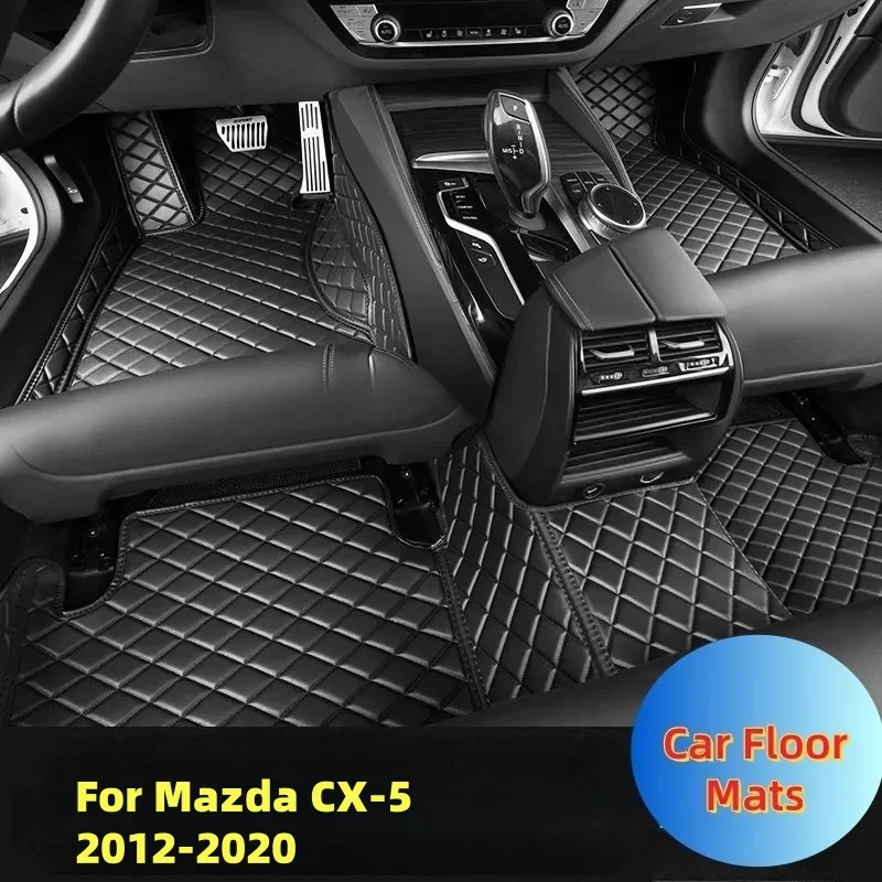 

For Mazda CX-5 2012 2013 2014 2018 2020 Custom Made Leather Car Floor Mats Carpets Rugs Foot Pads Carpet Interior Accessories