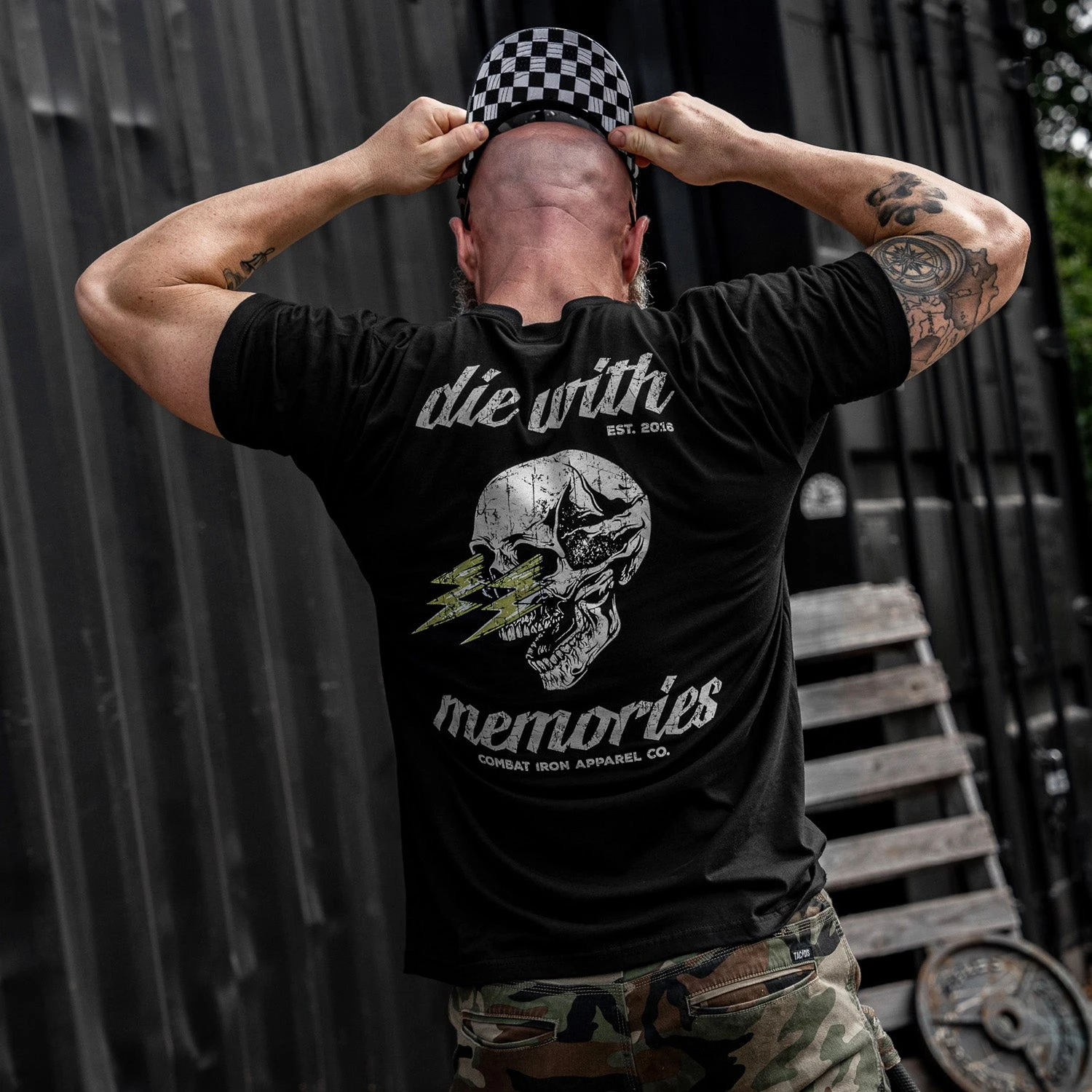 Men's Women's Oversized Crew Neck T-Shirt Die With Memories Skull Lightning Bolt Hardcore Retro Vintage Short Sleeve Tee