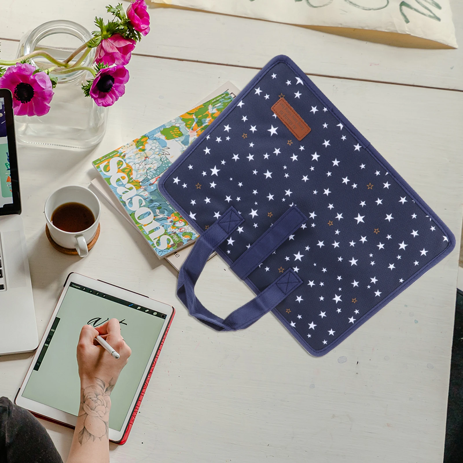 

File Holder Folders Documents Organizer Oxford Cloth Portable Bag Binder Multi Pocket Plastic Travel