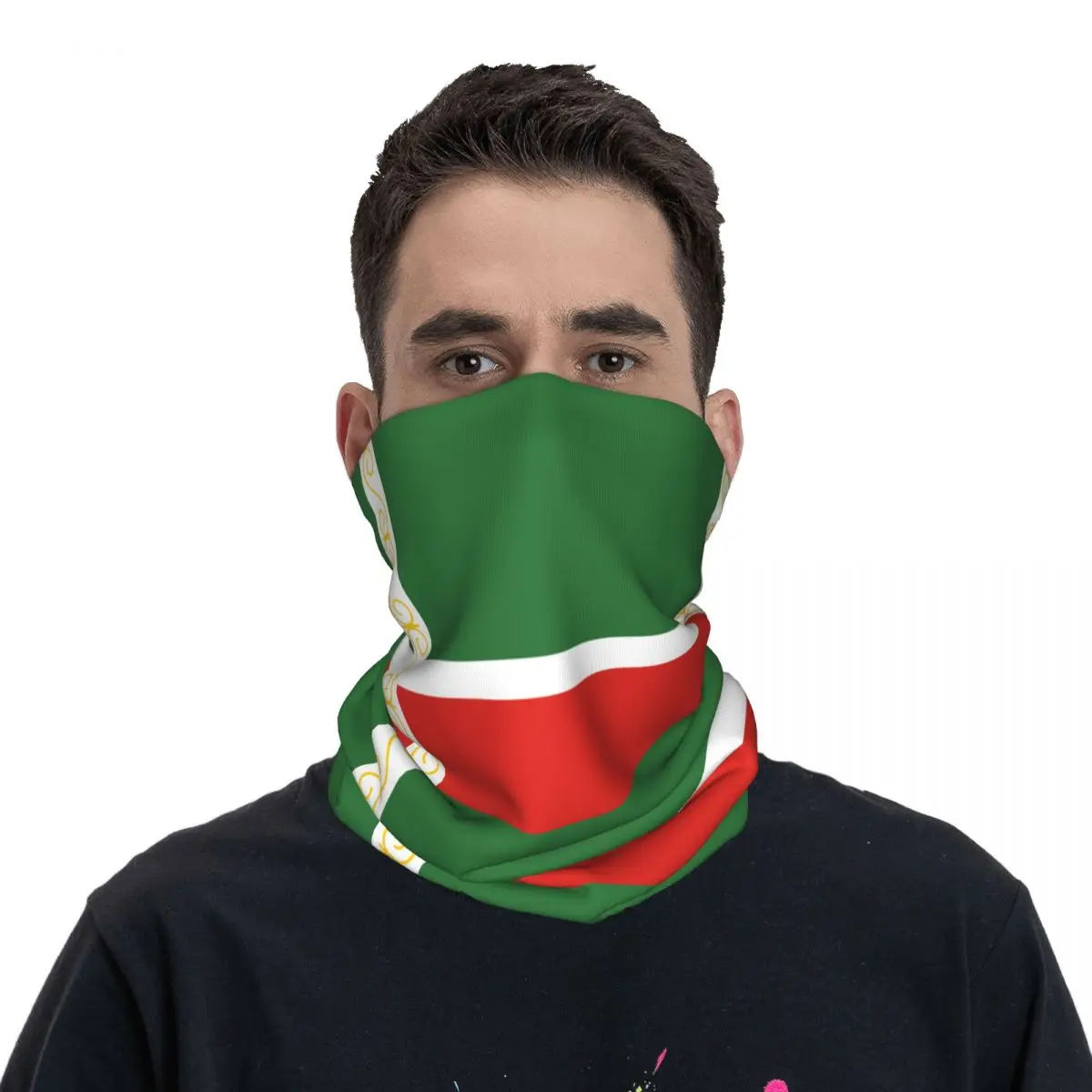 Chechnya Flag Accessories Neck Gaiter Motocross Motorsports Wrap Scarf Multi Use Riding Headband