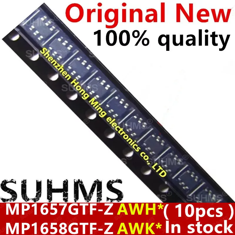 (10 peças) 100% Novo MP1657GTF-Z MP1657GTF MP1657 AWHJ AWHN AWH.. MP1658GTF-Z MP1658GTF MP1658 AWKJ AWKK AWK.. Chipset SOT-563