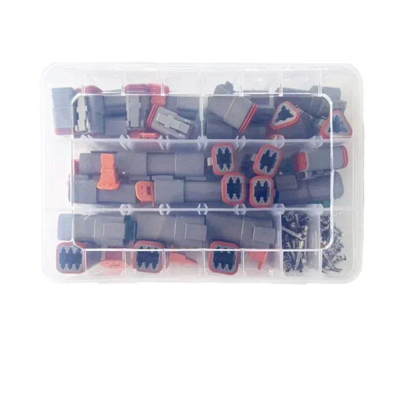 DT Series Auto Connector Kit 2 3 4 6 8 12 Pin Sealed Electrical Wire Harness Plug Socket Assortment for Car Bus Truck Repair DIY