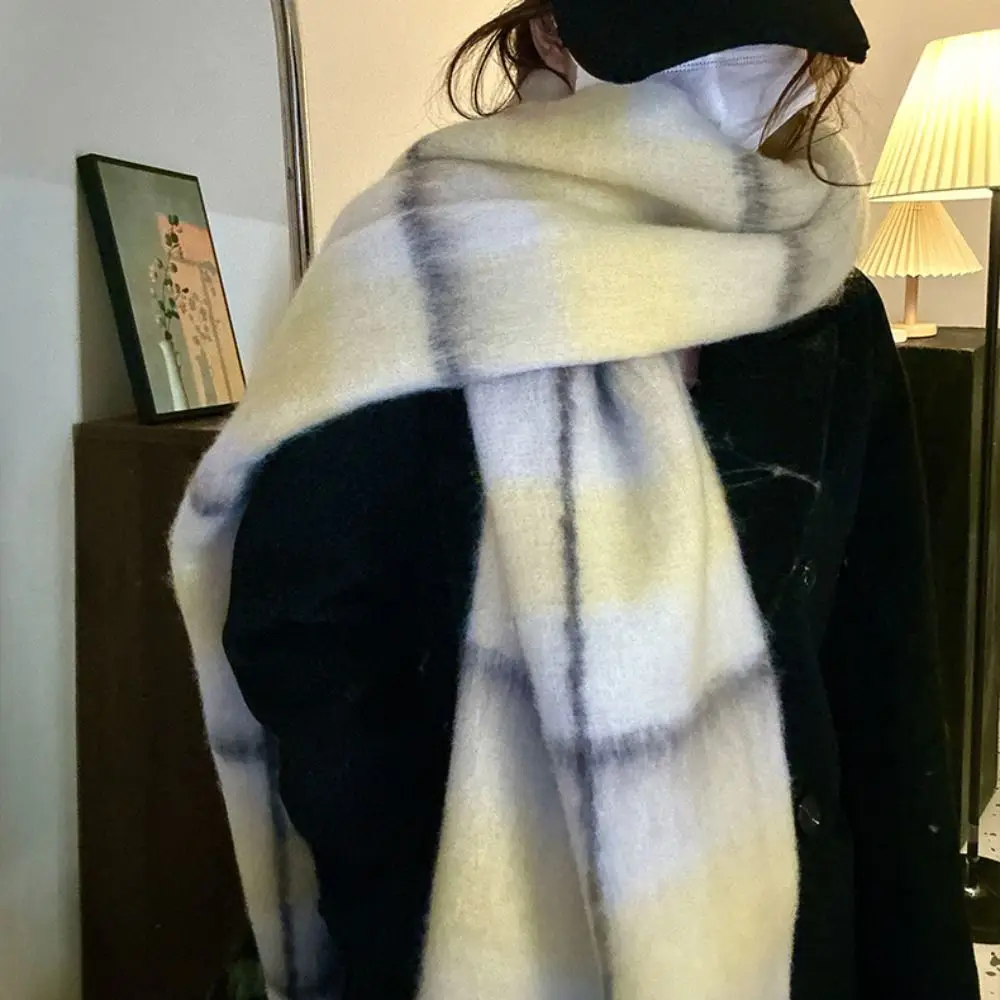 مزاجه متقلب الصوف شرابة وشاح الكورية نمط رشاقته الشتاء أوشحة كشميرية Coldproof الدافئة المرأة شال الخريف