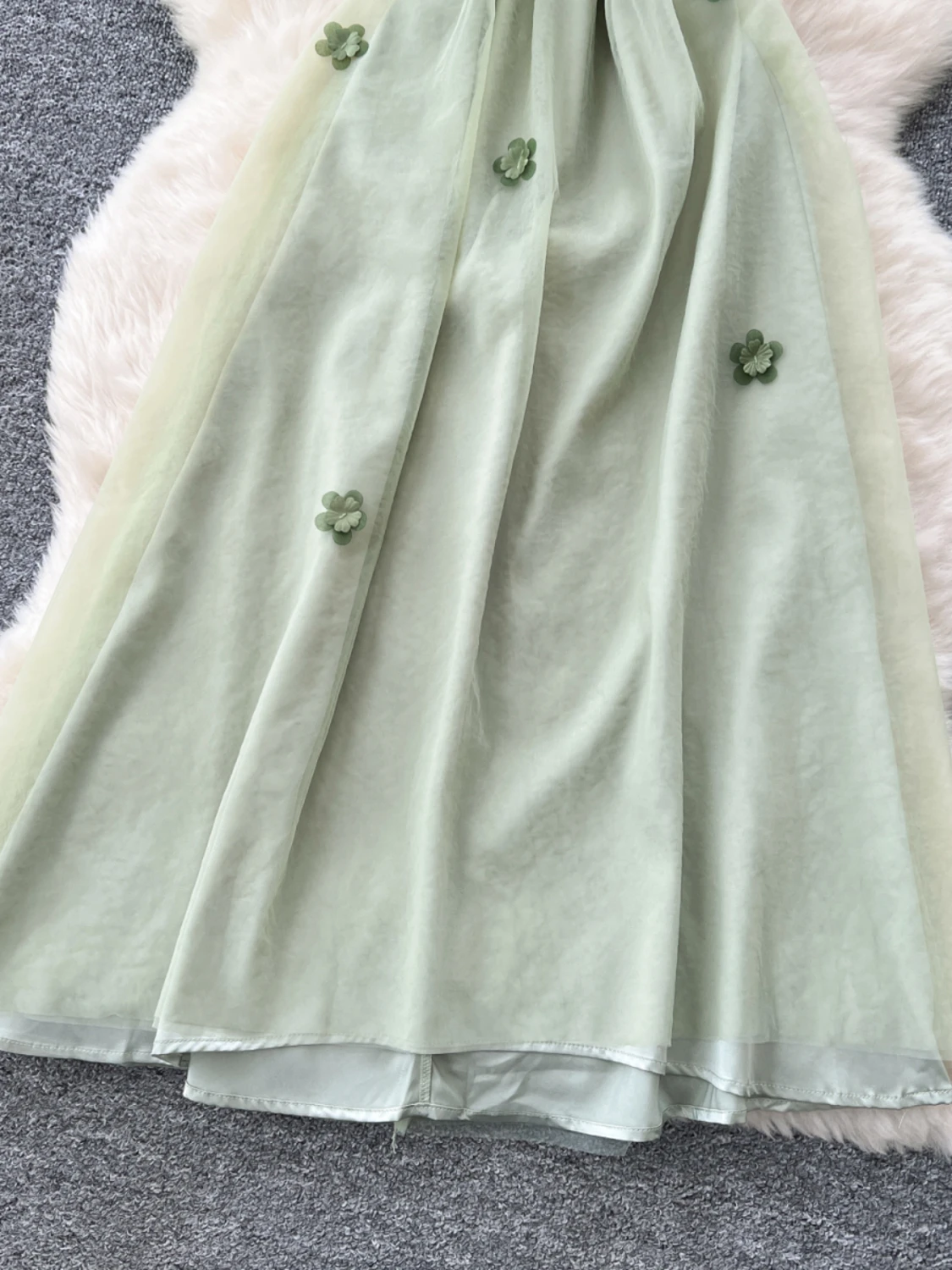 Vestido de Mujer Estilo Vacaciones en la Playa Verano 2025 Cintura Alta Falda Midi Línea A Manga Corta Vestido Ajustado con C...