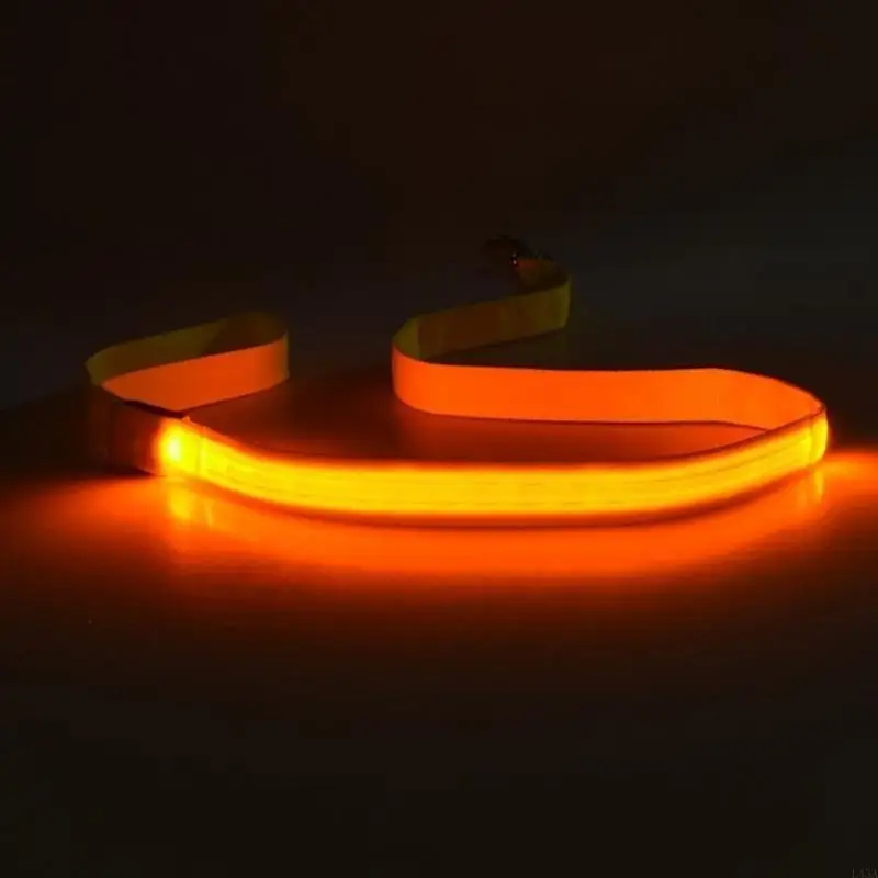 L43A Light Up Dogs Leashes Rechargeable and Waterproof Nylons Design for Night and Safety for Pet Dog