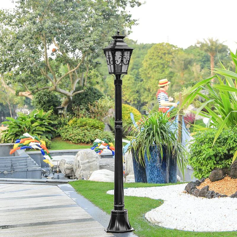 (≈ 1.8Mm) Vintage Lawn Lamp Outdoor Waterproof Courtyard European Street Lamp Landscape Outdoor Villa Garden Single Head