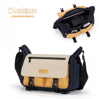 Cwatcun SLR Digital Camera Shoulder Bag Waterproof Compact Lightweight Multi Functional Storage Case For DSLR Mirrorless