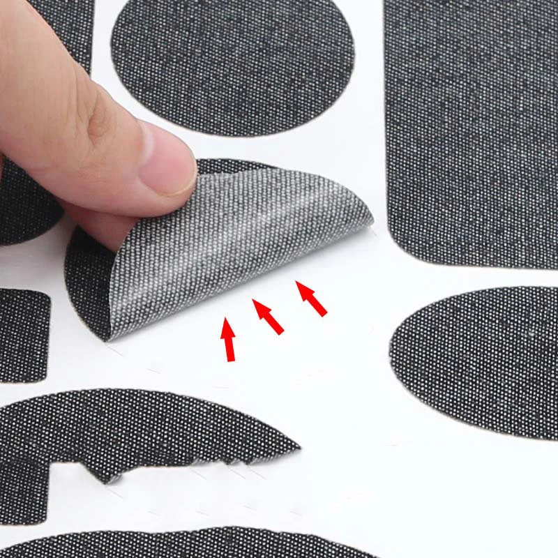 

ГОРЯЧО! Самоклеящаяся черная/синяя заплатка для ремонта пуховиков, брюк и одежды, моющаяся