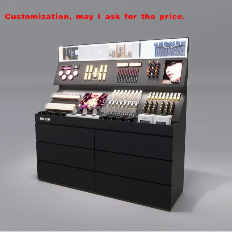 

на заказ. Современный стиль, индивидуальная витрина для макияжа, шкаф, профессиональная заводская мебель, косметический дисплей