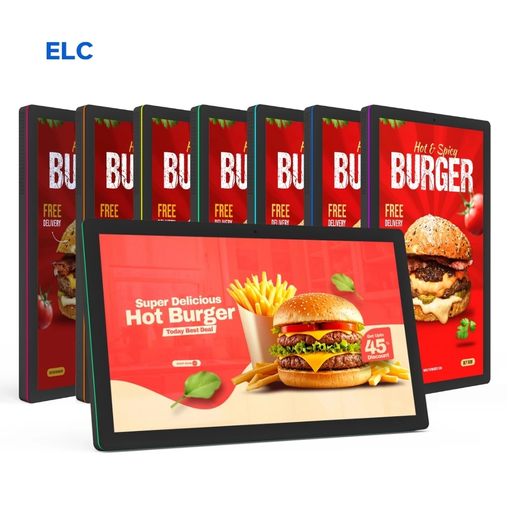 21.5 Lcd Android 14 4+32Gb Rk3576S Poe Interactive Touch Screen Android Digital Signage Display For Restaurant Advertise