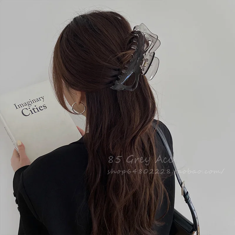 

Корейская заколка для волос с бантиком, женская заколка для волос в форме диска, большая заколка в виде акулы. Головные уборы для девочек и женщин, инструменты для укладки волос, аксессуары