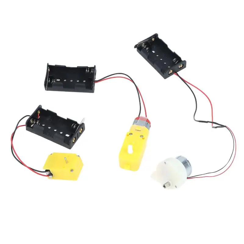 130 Motor Kit With 2 Slots Battery Storage Case And Switch 22000 RPM Mini Student DIY Electronic Motor Circuit Models Kit