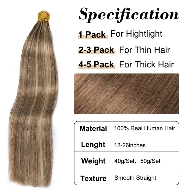 I Tip Hair Extensions Straight Real Hair Extensions 40g/50g/set 12-26inch Capsules Keratin Natural Human Hair Extension