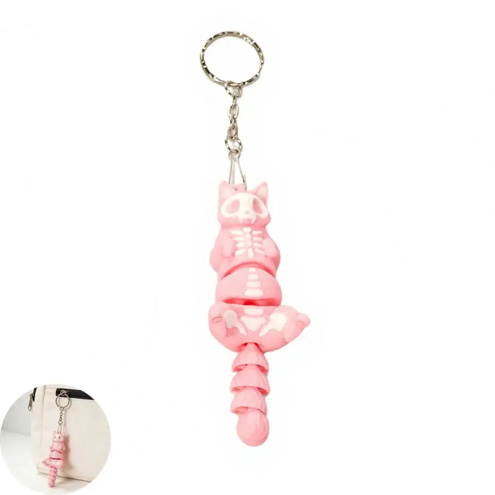 Edge Keychain Mini Cat Keychain Stress Reliever 3d Printed Soft Charm Compact Clip-on Bag Accessory Desk Decoration Pocket Gift