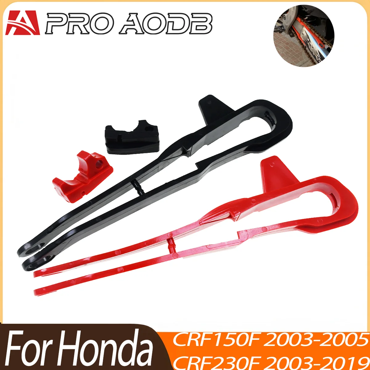 Protector de Cadena Universal para Motocicleta Honda CRF150F CRF 150 150F 2003-2005 CRF230F CRF 230 230F 2003-2019, Guía para Brazo Oscilante