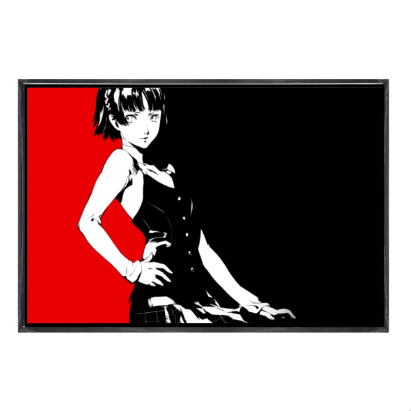 

Японский мультиразмерный холст с изображением манги, настенное искусство в двойной рамке, домашний декор Persona 5, для гостиной, спальни