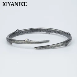 XIYANIKE Men Women Vintage Thai Silver Thorn Cuff Bracelet Punk Korean Fashion New Jewelry Party Couple Gift pulseras mujer