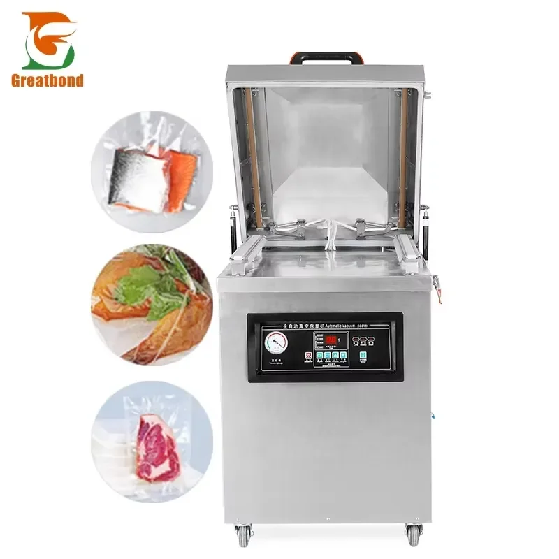for Dz-430 Commercial Vacuum Sealer Machine Industrial Vertical Chamber Food Packer for Seafood Pork Meat High Efficiency