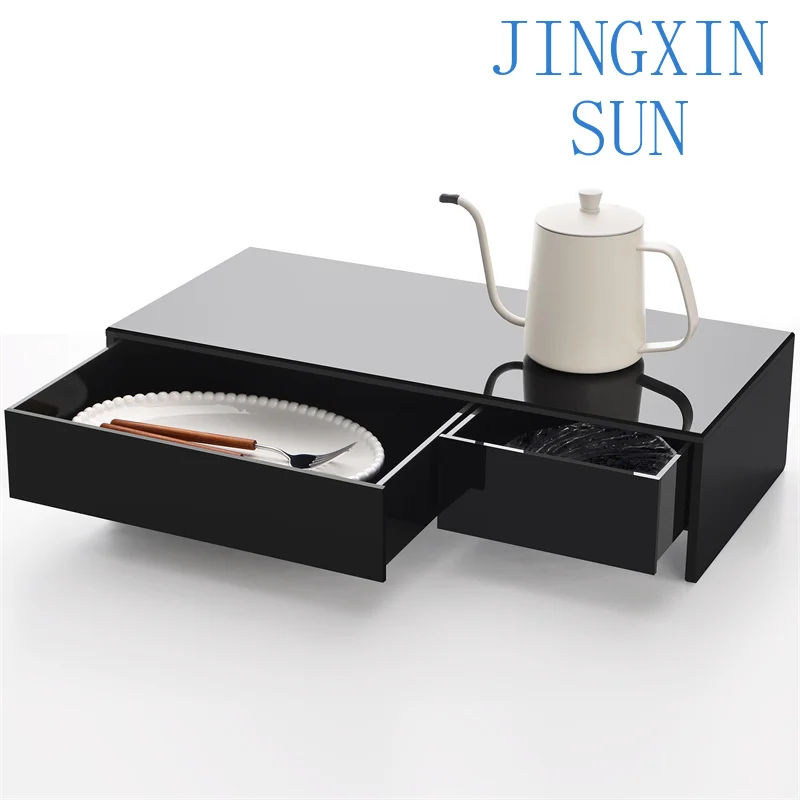 Acrylic multifunctional desktop drawer storage office pantry bar tea bag