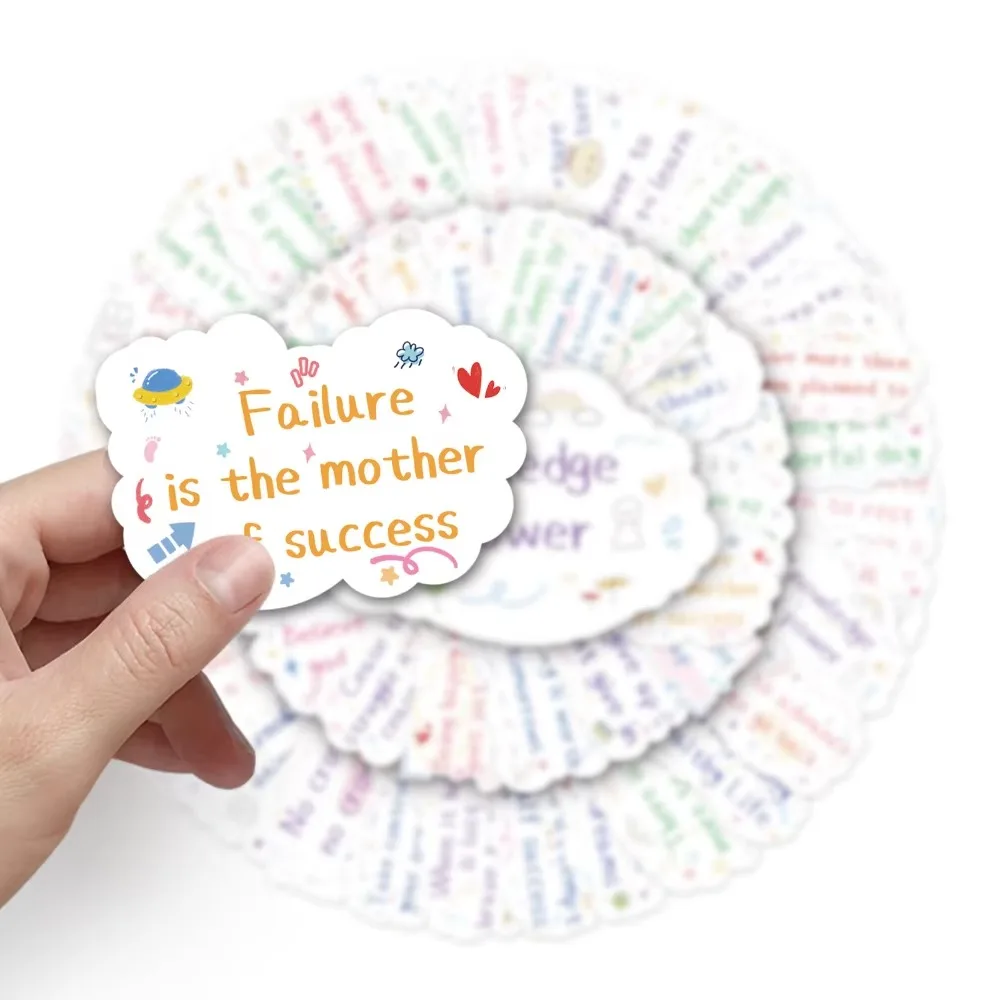 

50pcs Motivational Phrases Sticker Inspirational Life Quotes DIY Stationery Laptop Study Room Scrapbooking Graffiti Decals Gift