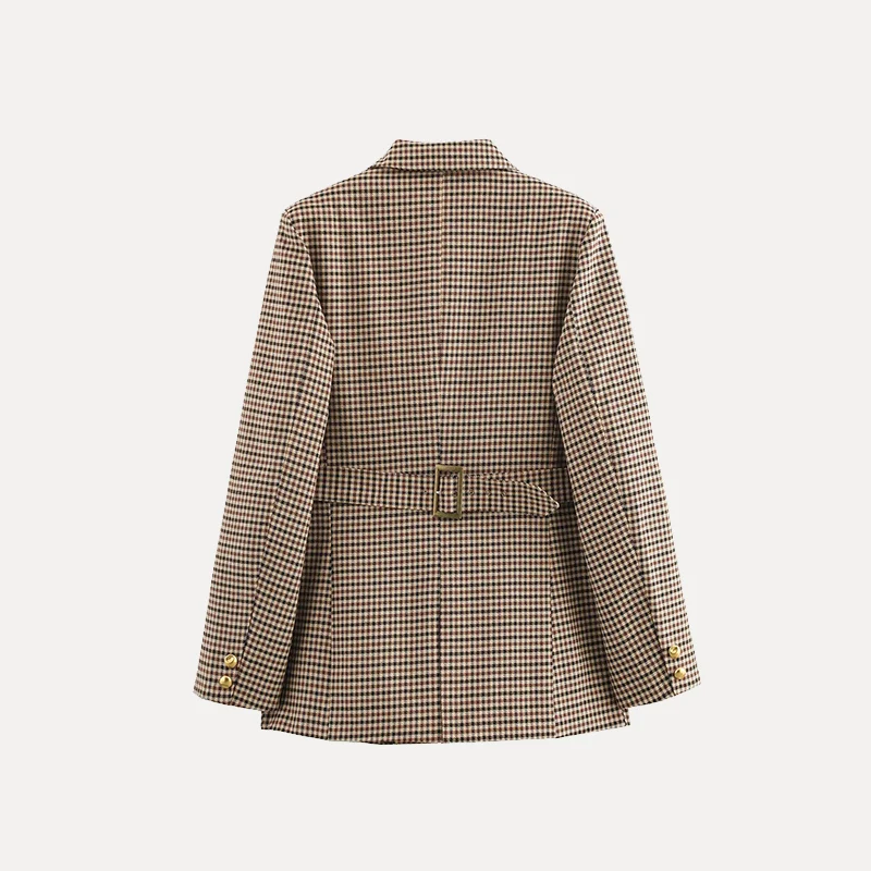 Ele Slim Fit geruite textuurpak Jaet voor dames lente 2025, nieuwe collectie Z-merk dames premium kwaliteit bovenkleding