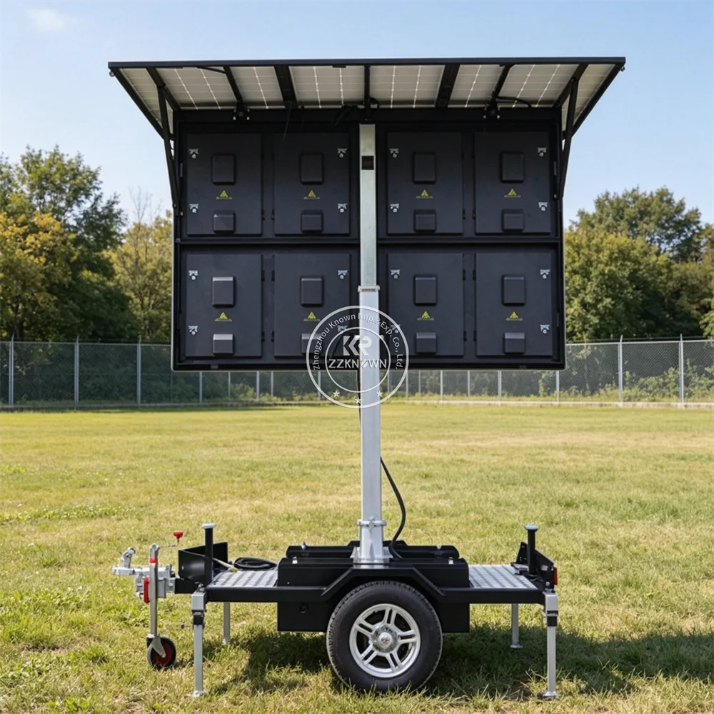 Solar Powered LED Advertising Trailer Mobile Billboard Screen Truck Outdoor Digital Display Trailer With Wireless Control