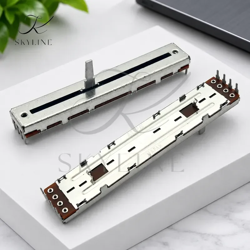 1Pcs Japan Alps 88mm Linear Potentiometer For Mixing Console B20KX2 With Tap Shaft Length 15mm Tapered
