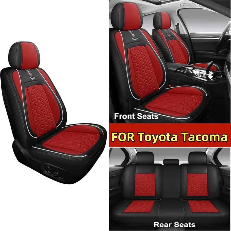 

Чехол на автомобильное сиденье для Toyota Tacoma, высококачественный водонепроницаемый износостойкий чехол из искусственной кожи, полный комплект, 5-местный чехол на сиденье с полной оберткой