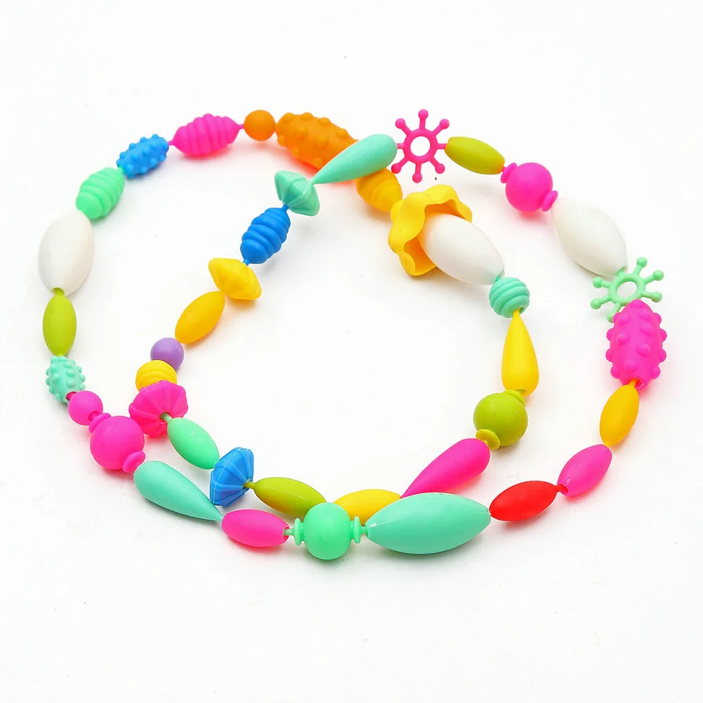 485 stuks kralen voor doe-het-zelf sieraden maken kinderen draadloze ambachtelijke kralen set handgemaakte armband ketting ring art kit cadeau