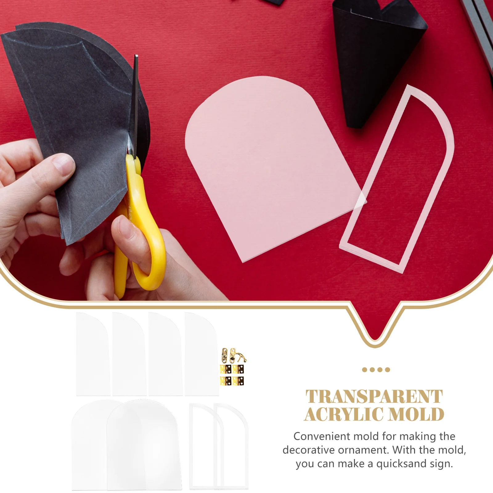 Acrylic Art Mold For Diy Moving Sand Frame Reusable Quicksand Ornament Making Material, Desktop Display Stand, Sand