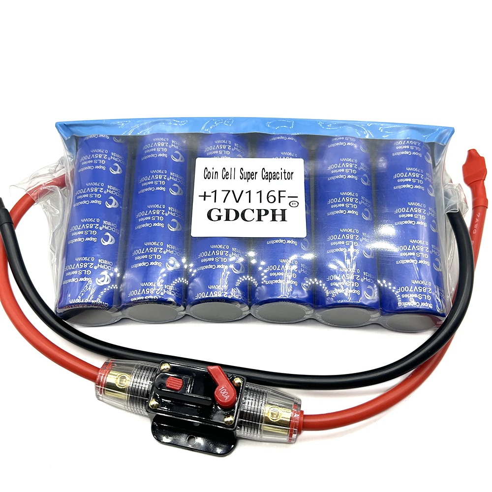 

17V116F Heat Shrink Shell GDCPH Automobile Rectifier Module 2.85V700F Large Capacity For Backup Power Supply Improve Energy