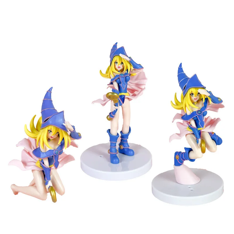 อะนิเมะ Duel Monsters Garage Kit Black Magician Girl Action Figure Dark Magician Girl Pvc รุ่นรถเดสก์ท็อปเครื่องประดับตุ๊กตาน่ารักของเล่น