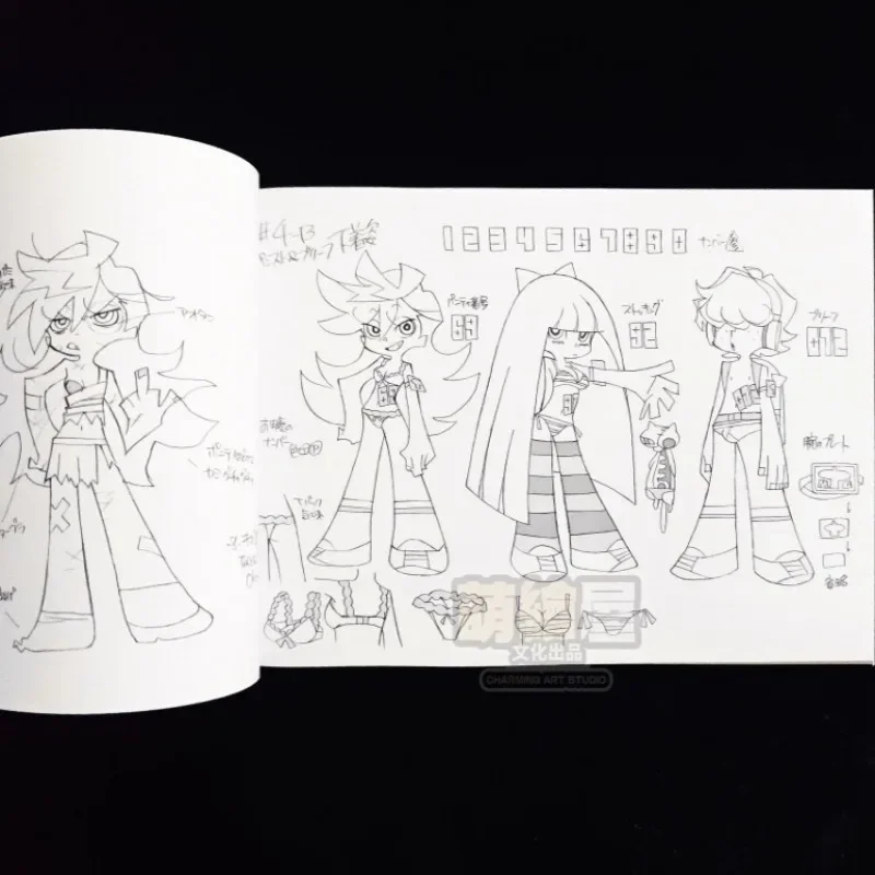 TV Anime Panty & Stocking with Garterbelt Line Art Design Collection Artwork Storyboards Animation Line Full-Color Artbook Manga