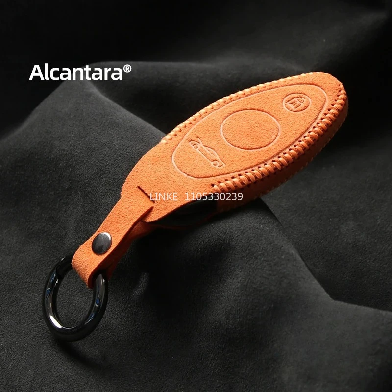 Funda de Alcantara para Llave de Coche McLaren 720S GT 570 600LT 540C P1, Llavero, Estuche para Llaves