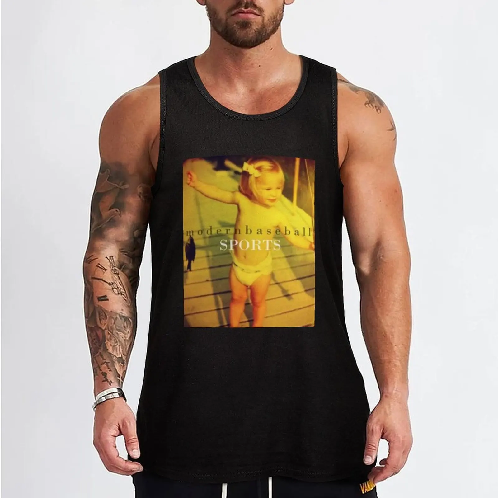 Modern Baseball Sports Tank Top Men's clothing Gym T-shirts for men Bodybuilding clothing man