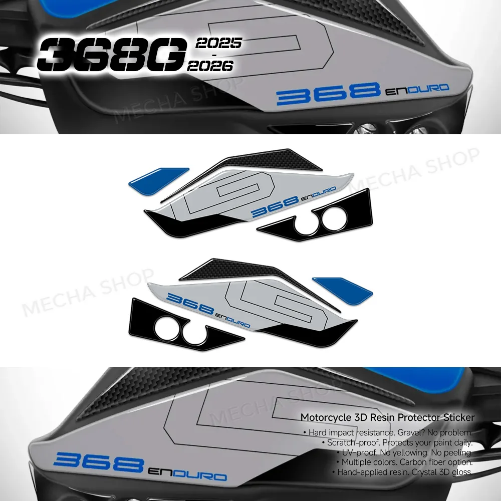 For Zontes 368G 2025 2026 3D Resin Sticker Protection Kit Motorcycle Accessories Handguard Stickers